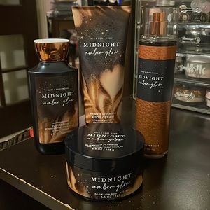 Bath and Body Works Midnight Amber Glow Bundle